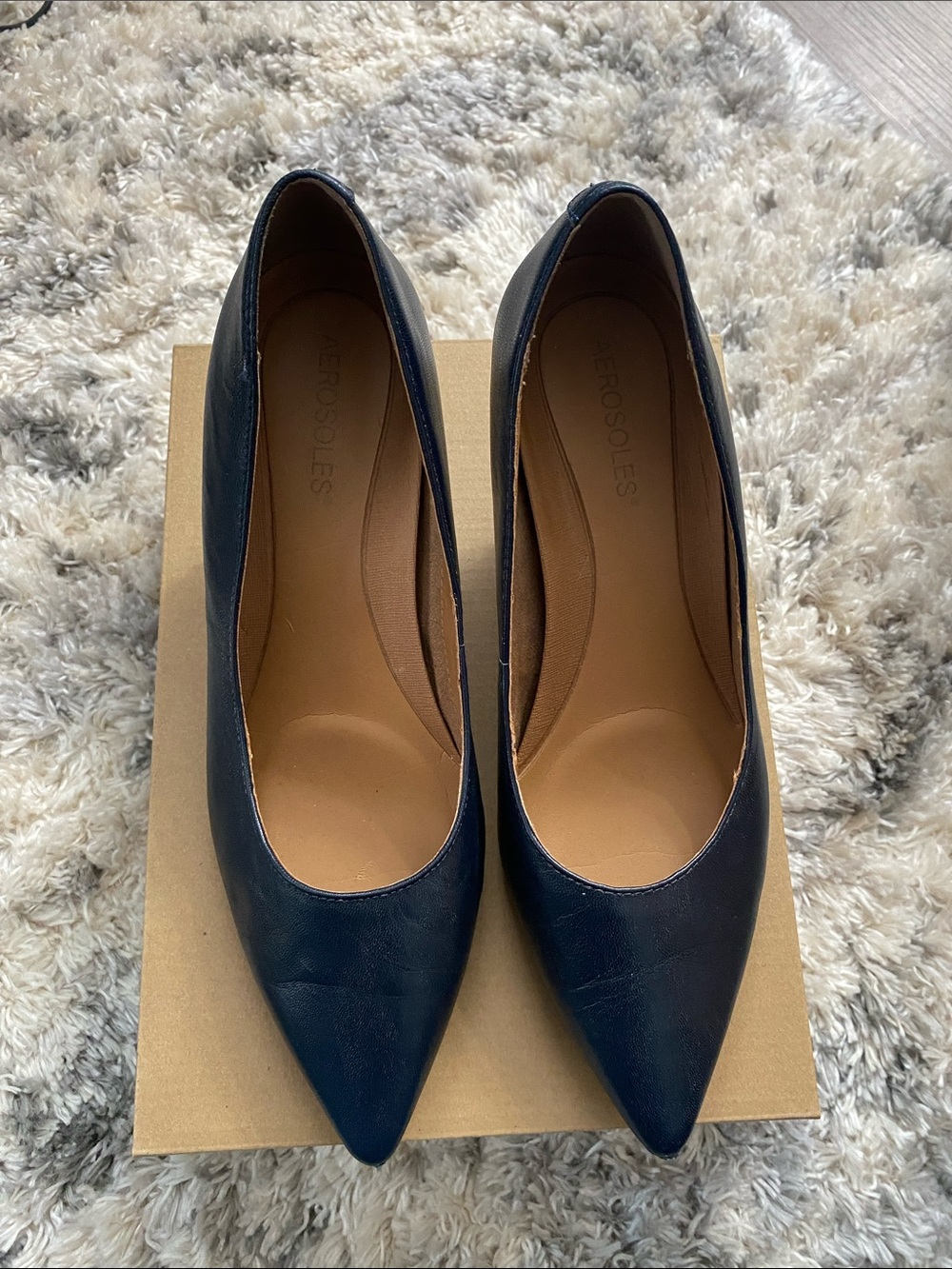 Aerosoles Navy Pointed-Toe Women's Pumps